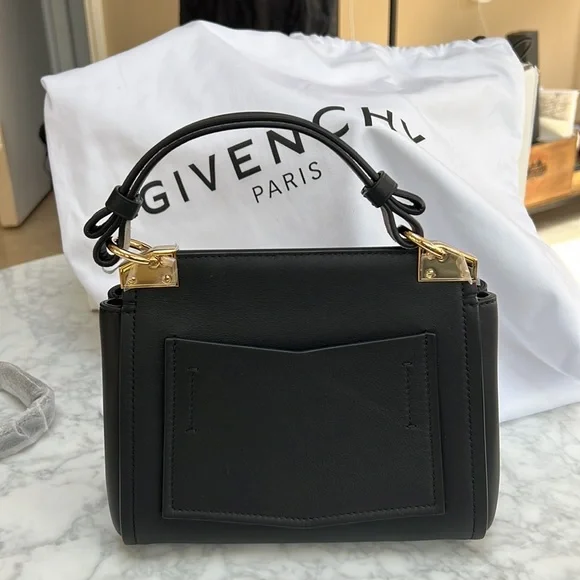 LAST CHANCE.  GONE./SOLD Givenchy Mystic Mini Black Calfskin Handbag. NEW - Picture 3 of 10